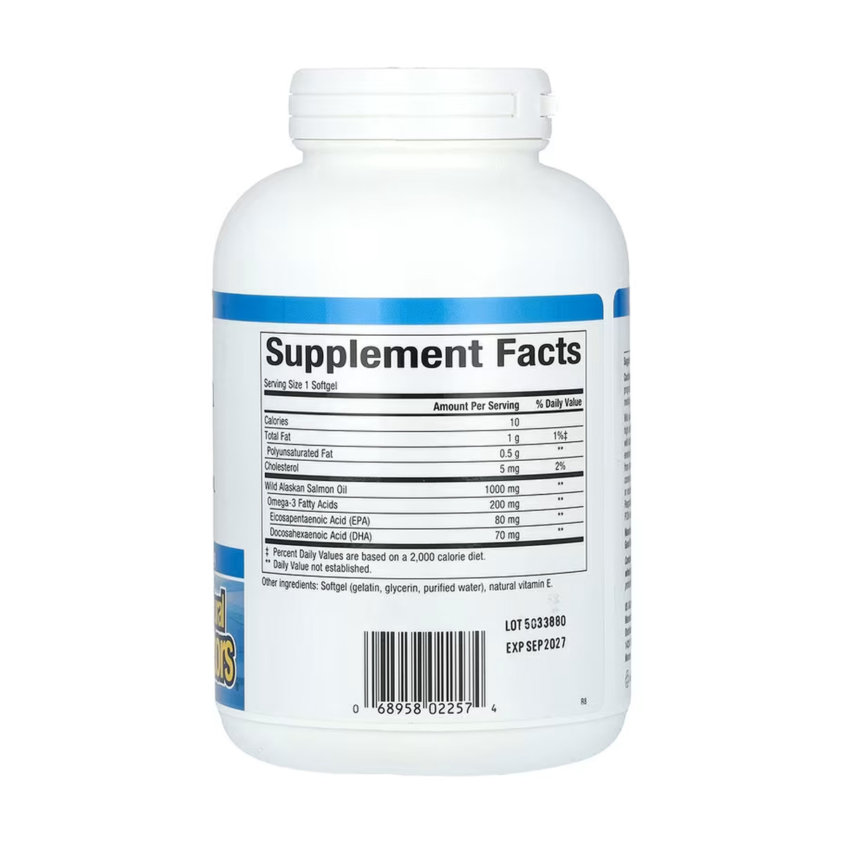 Wild Alaskan Salmon Oil 1000mg - 180 softgels. Фото 4