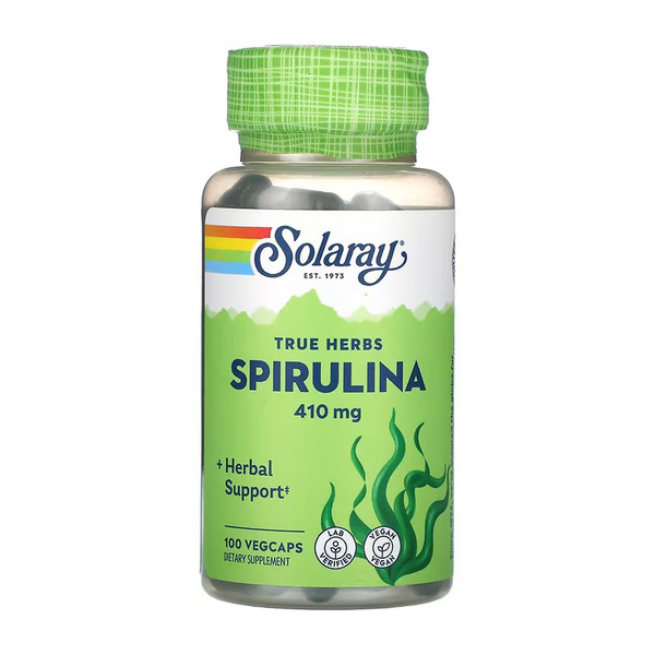 Spirulina Algae 410mg - 100 vcaps. Фото 3