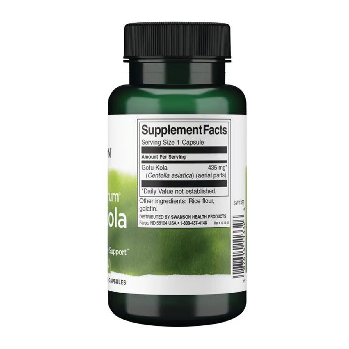 Full Spectrum Gotu Kola 435mg - 60 caps. Фото 2
