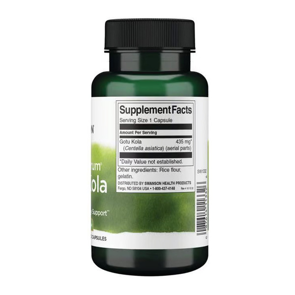 Full Spectrum Gotu Kola 435mg - 60 caps. Фото 4