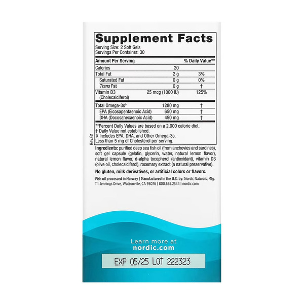 Ultimate Omega-D3 - 60 softgels. Фото 2