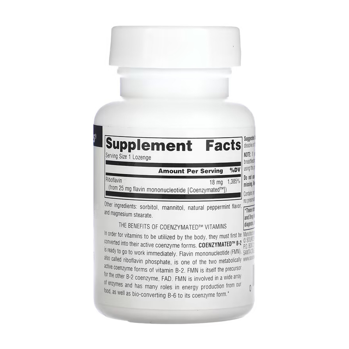Coenzymated™ B-2 25 mg Peppermint - 60 lozenges. Фото 4