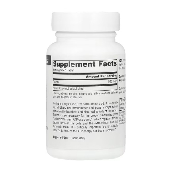 Taurine 500 mg - 60 tabs. Фото 2