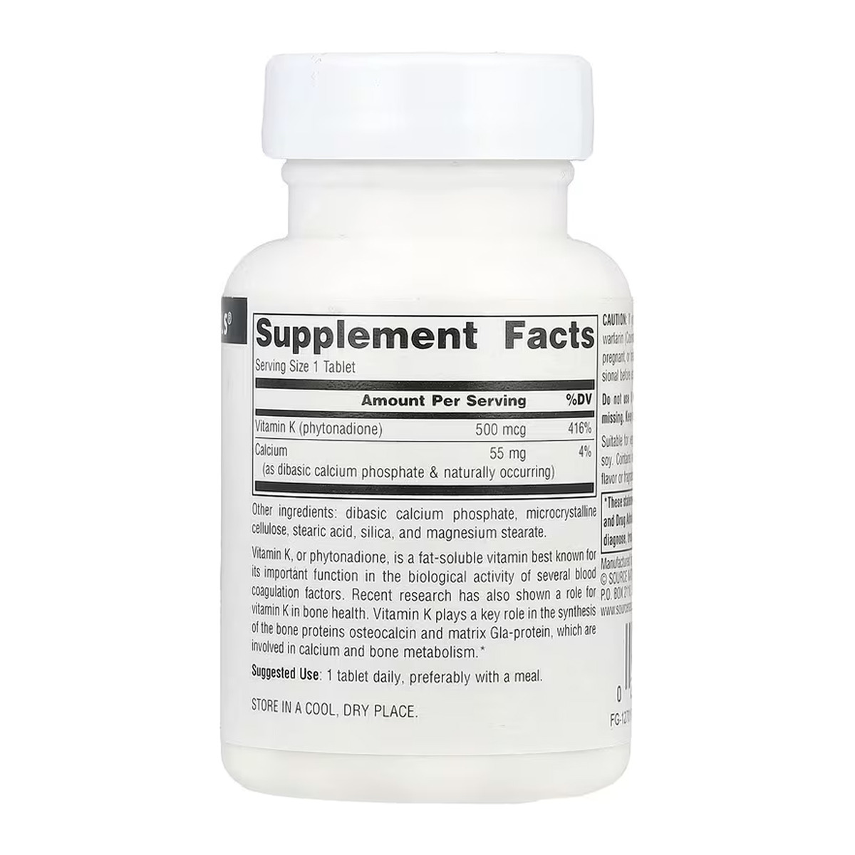 Vitamin K 500 mcg - 100 tabs. Фото 2
