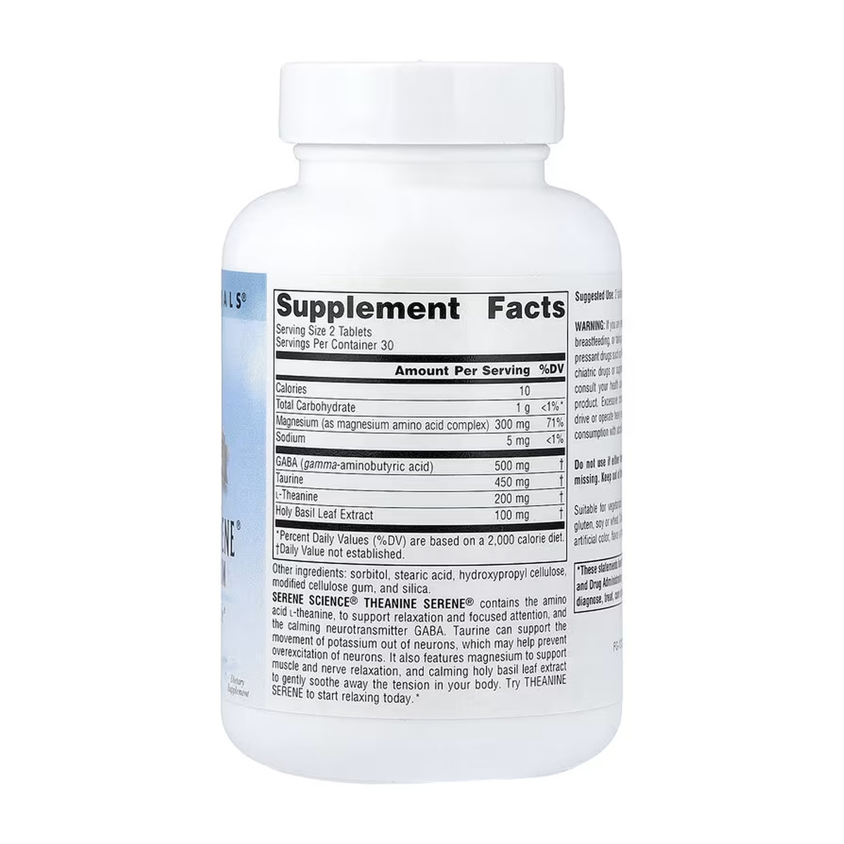 Serene Science® Theanine Serene® - 60 tabs. Фото 2