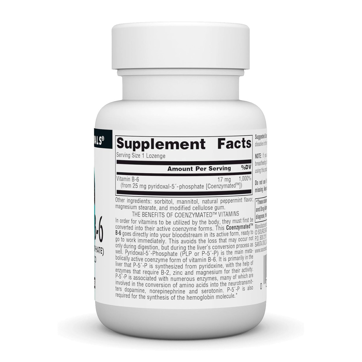 Coenzymated™ Vitamin B-6 25 mg - 60 lozenges. Фото 4