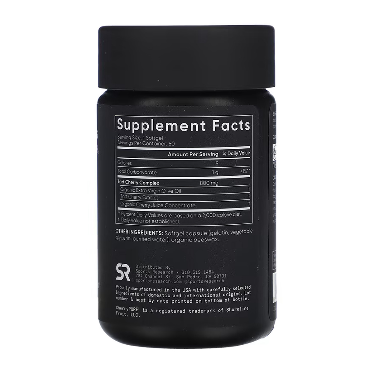 Tart Cherry 800mg - 60 softgels. Фото 4
