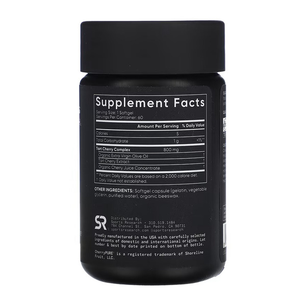 Tart Cherry 800mg - 60 softgels. Фото 2