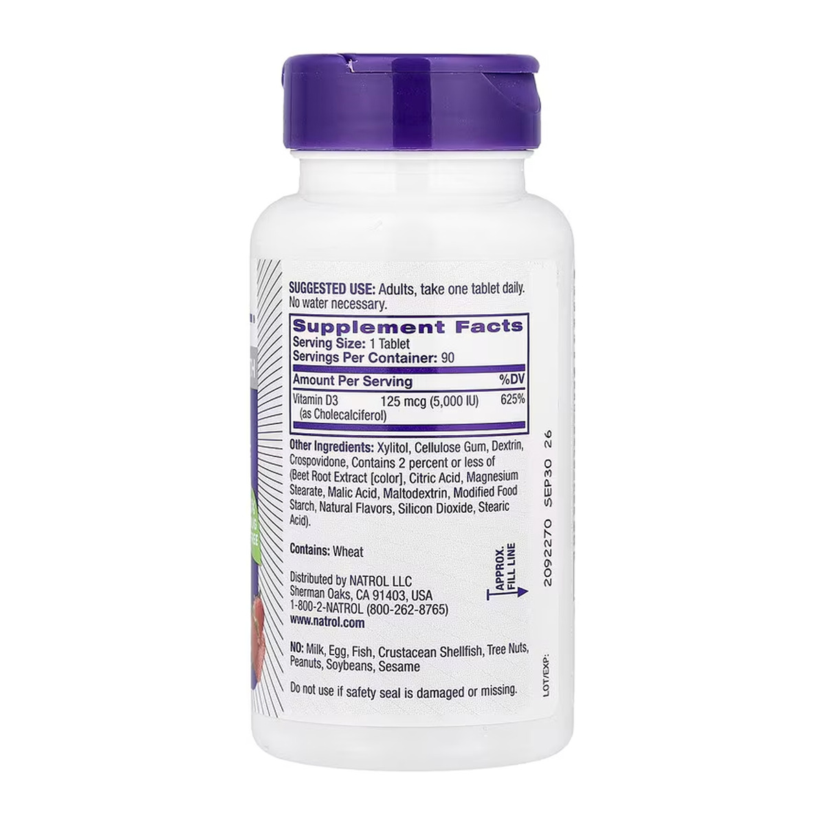 Vitamin D3 5,000 IU - 90 tabs. Фото 2