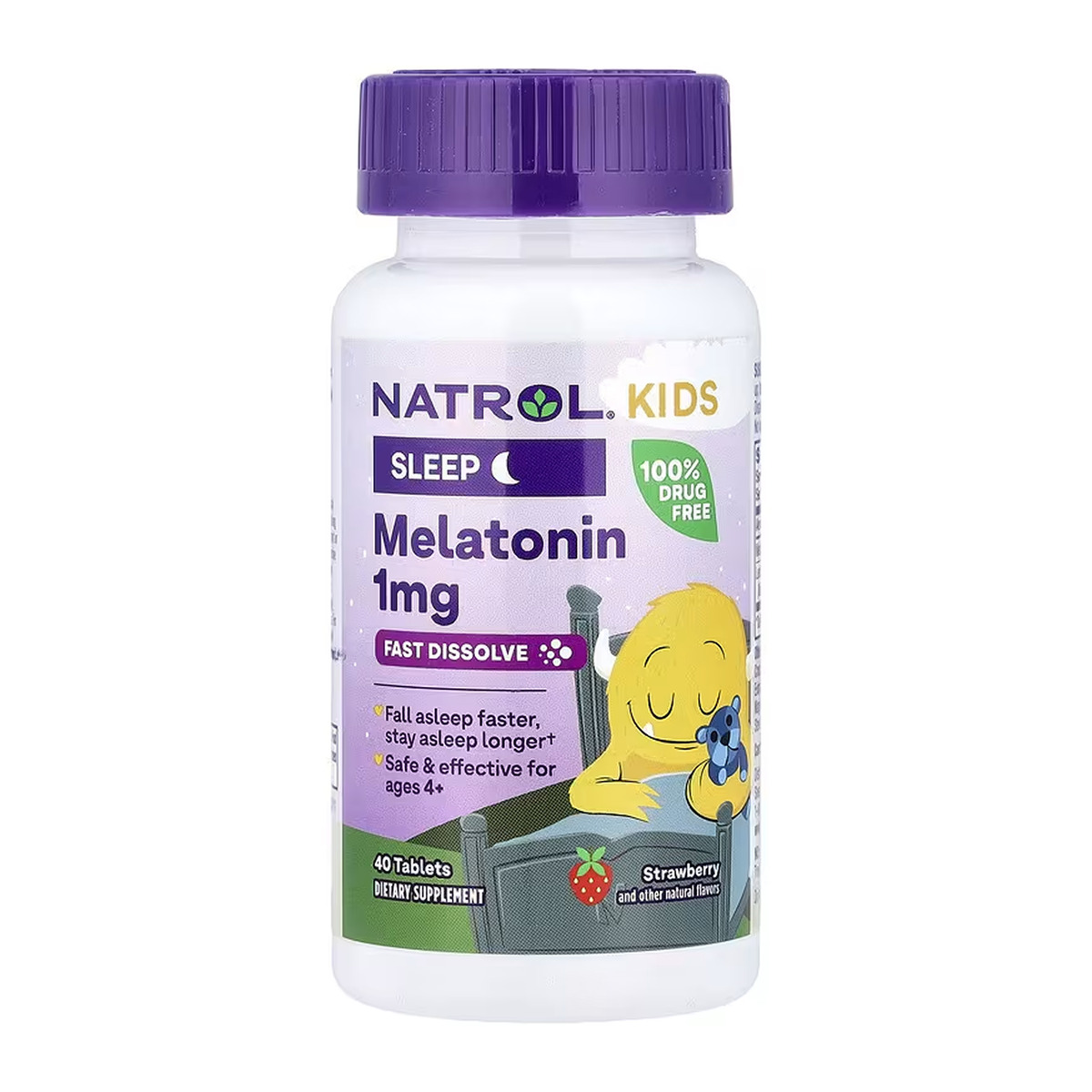 Kids Melatonin 1mg - 40 tabs. Фото 3