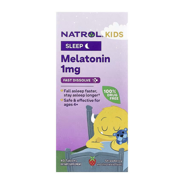Kids Melatonin 1mg - 40 tabs. Фото 4
