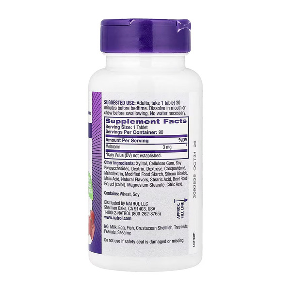 Melatonin 3mg - 90 tabs. Фото 2