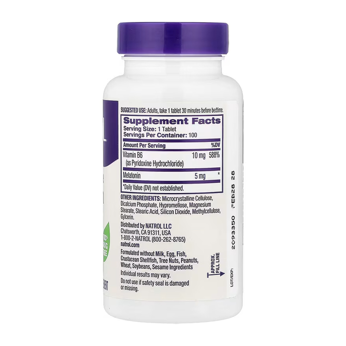 Melatonin 5mg - 100 tabs. Фото 2