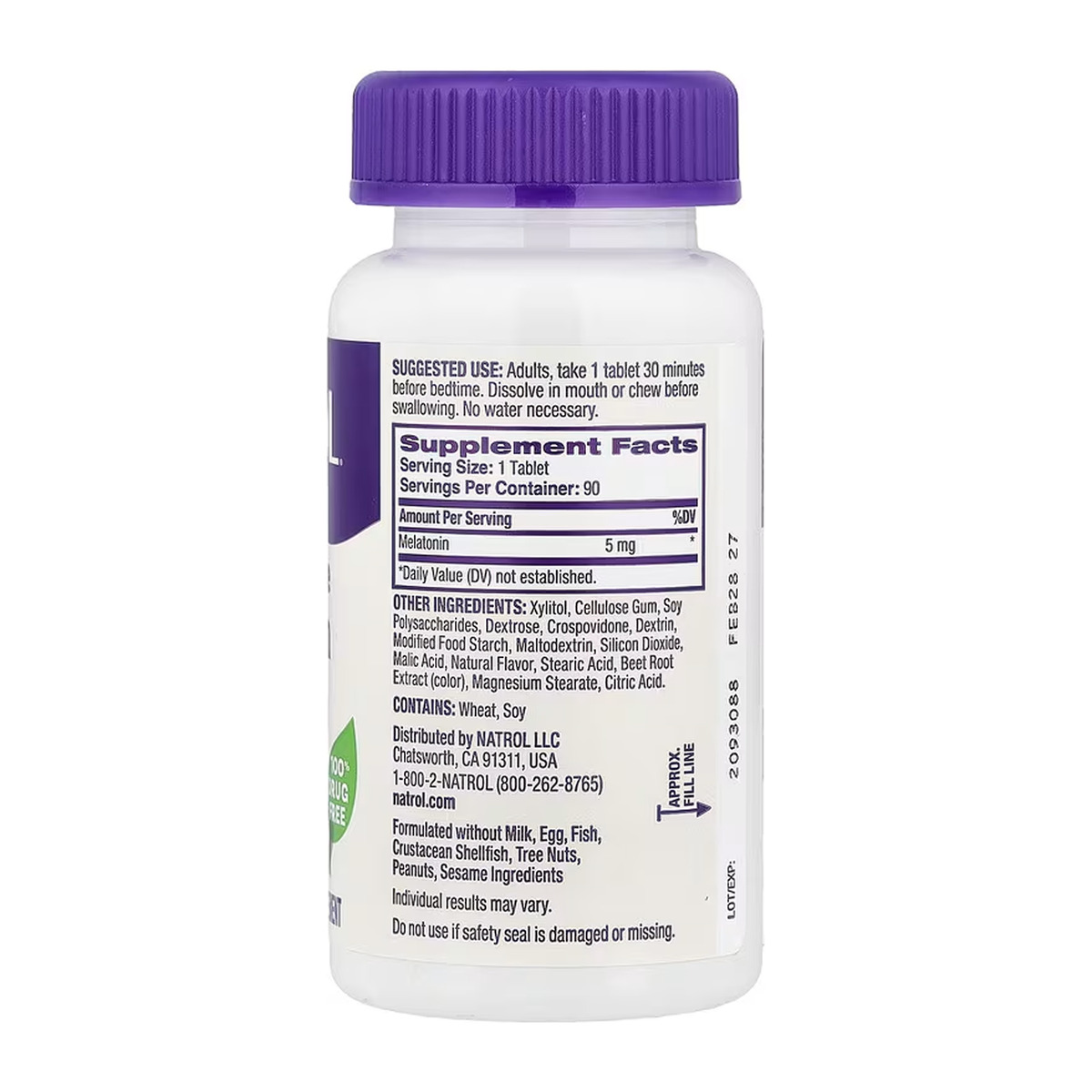 Melatonin 5mg - 90 tabs. Фото 4