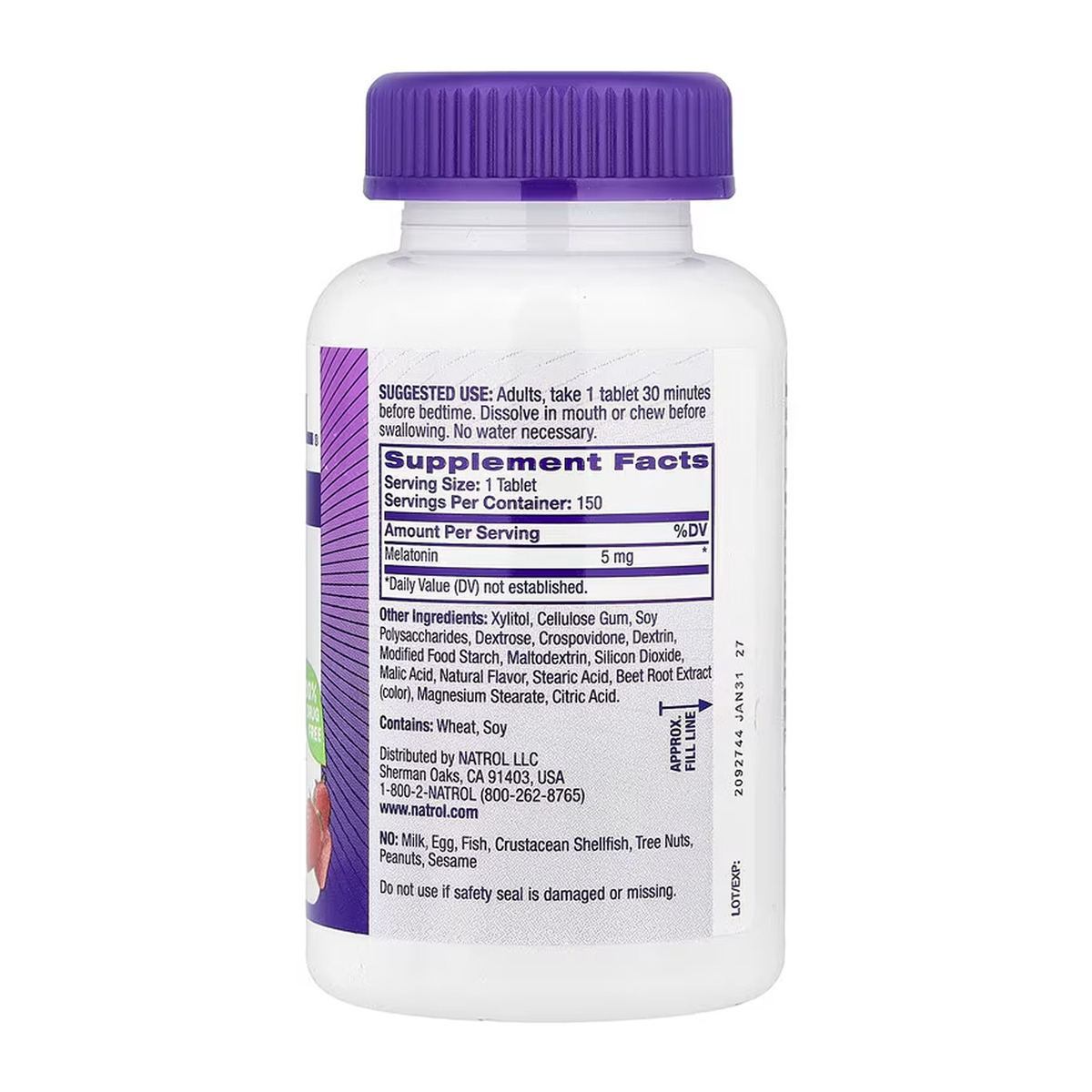 Melatonin 5mg - 150 tabs. Фото 4