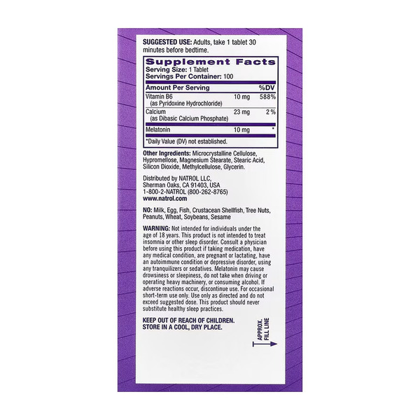 Advanced Sleep Melatonin 10mg - 100 tabs. Фото 5