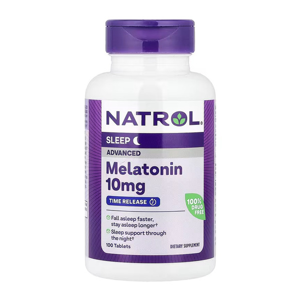 Advanced Sleep Melatonin 10mg - 100 tabs. Фото 3