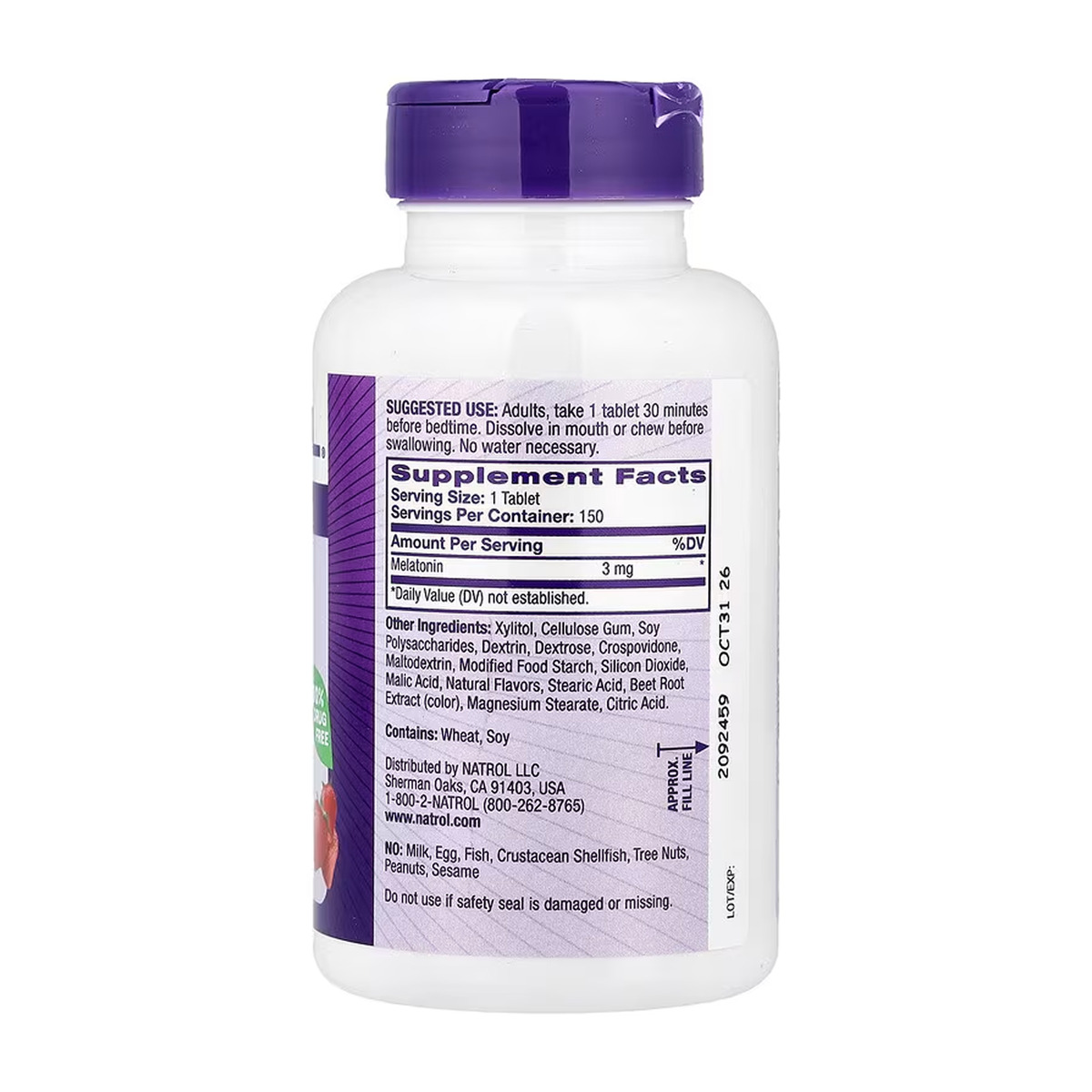 Melatonin 3mg - 150 tabs. Фото 4