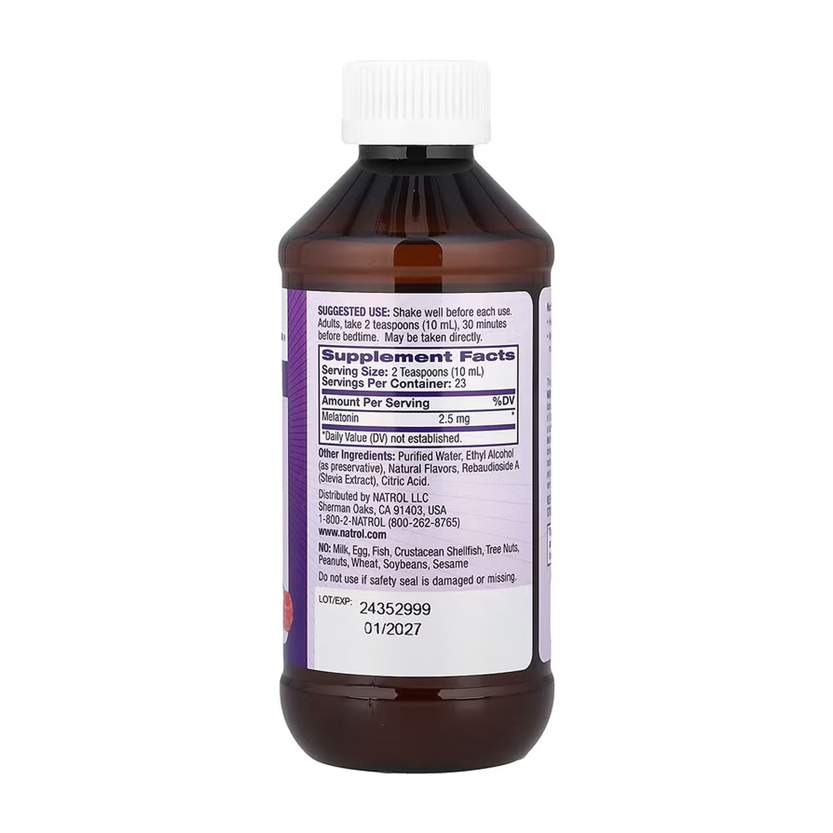 Melatonin Liquid 2.5mg - 237 ml. Фото 4