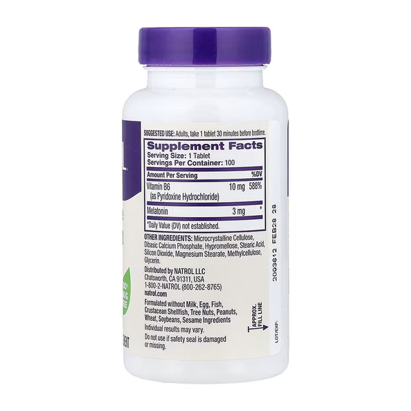Melatonin 3mg - 100 tabs. Фото 2