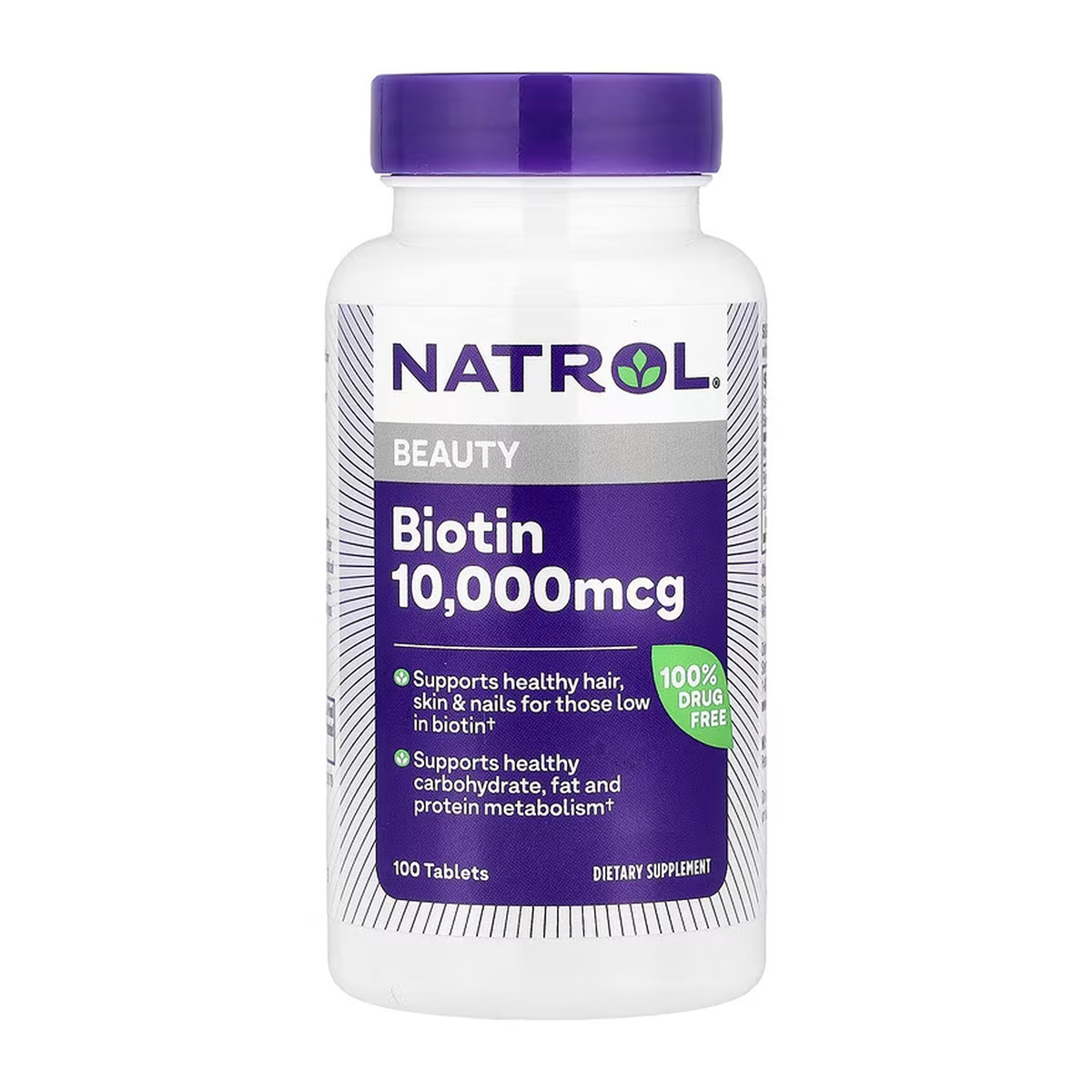 Biotin 10,000mcg - 100 tabs. Фото 3
