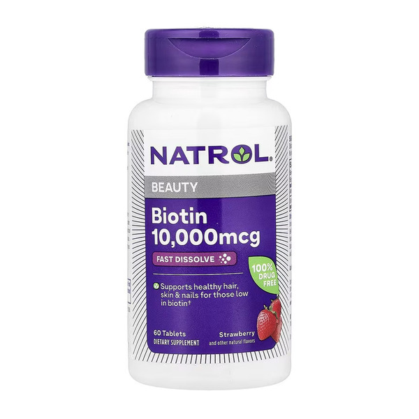 Biotin 10,000mcg - 60 tabs. Фото 3