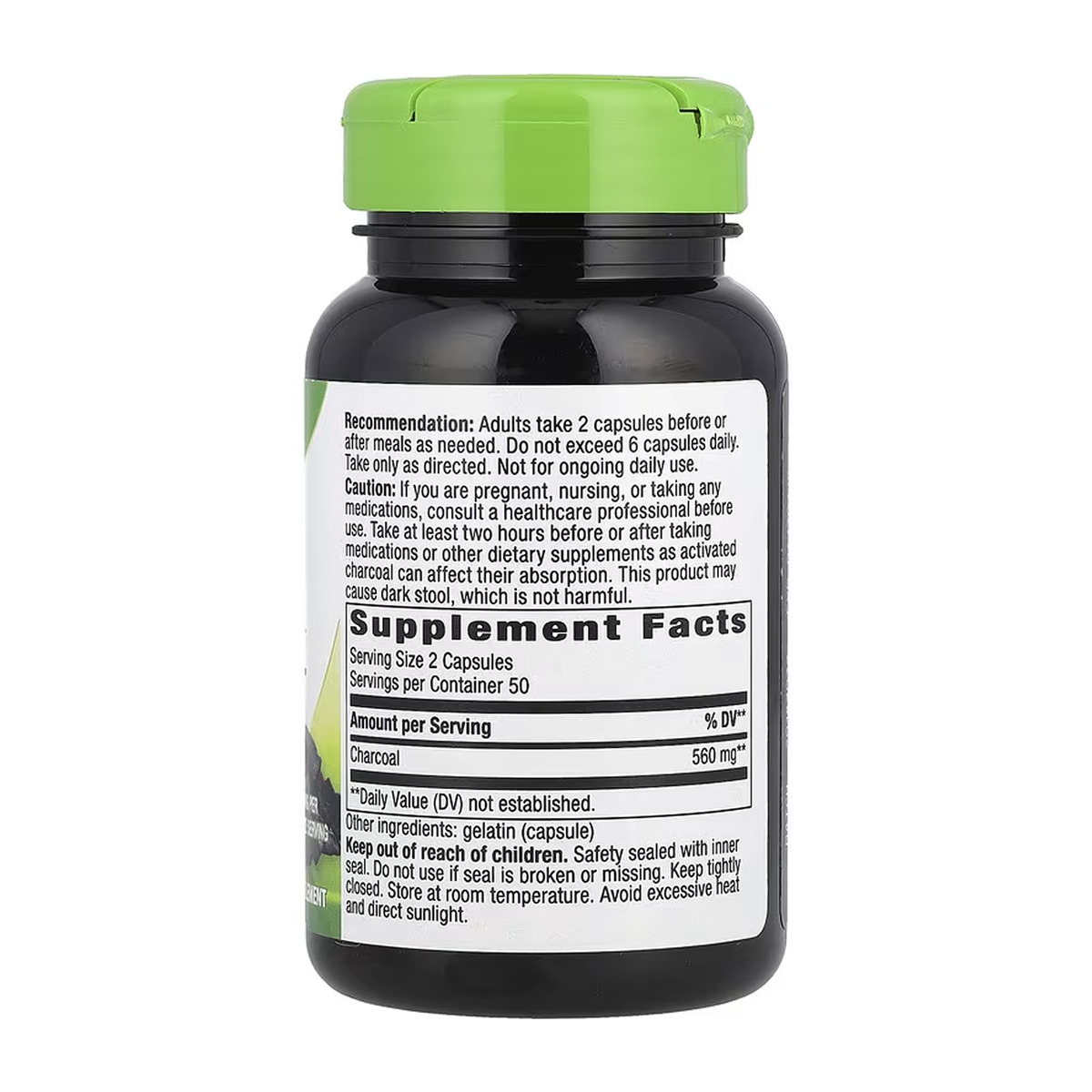 Activated Charcoal - 100 caps. Фото 2