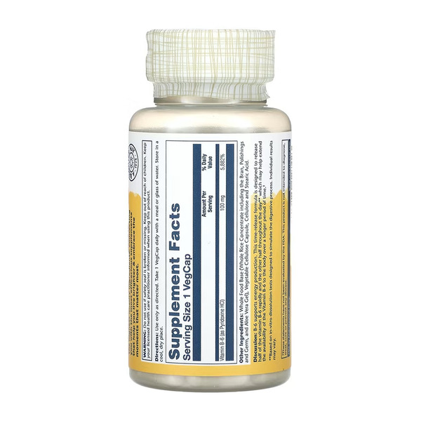 Vitamin B-6 Timed-Release 100mg - 60 vcaps. Фото 2