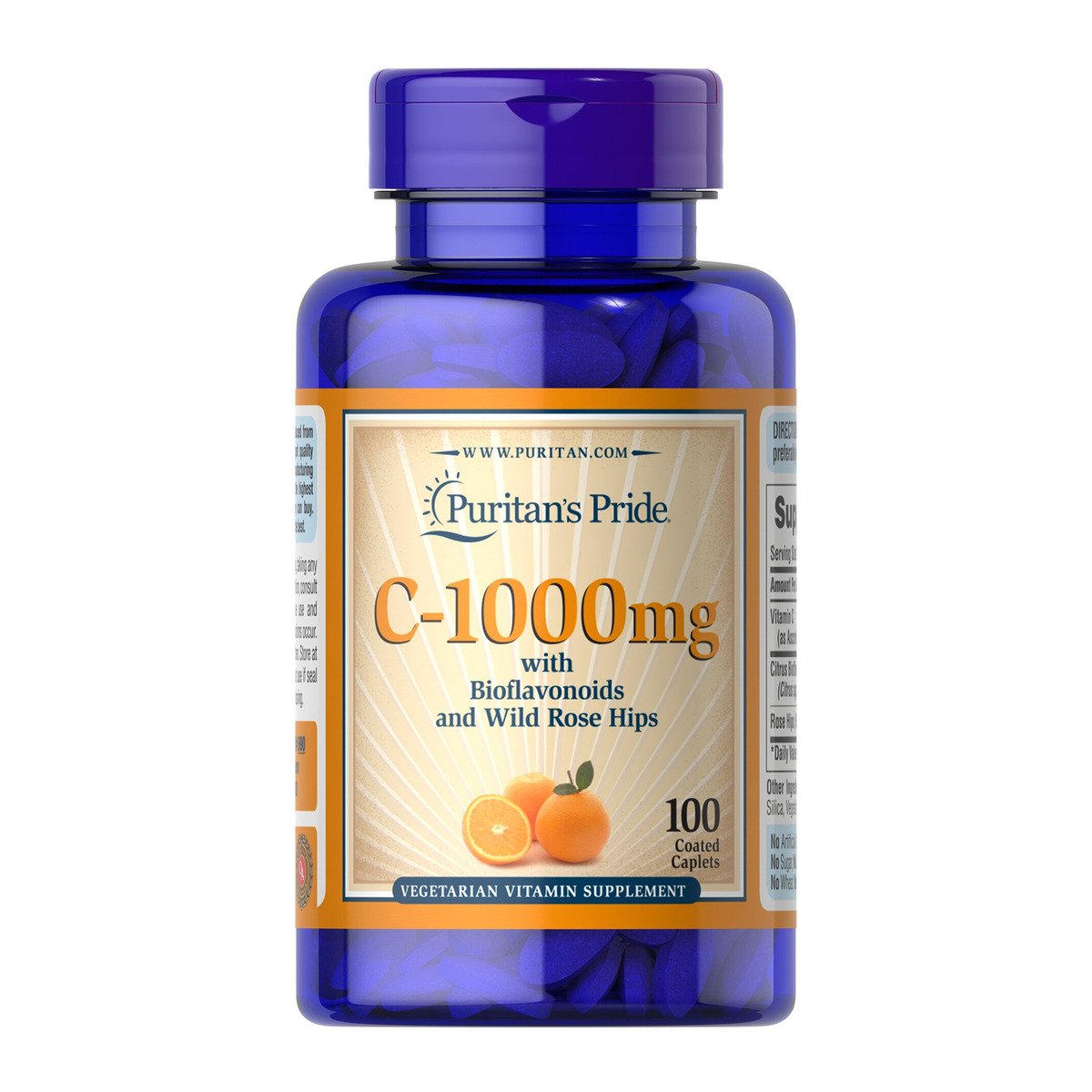 Vitamin C-1000 mg with Bioflavonoids & Rose Hips - 100 caps. Фото 3