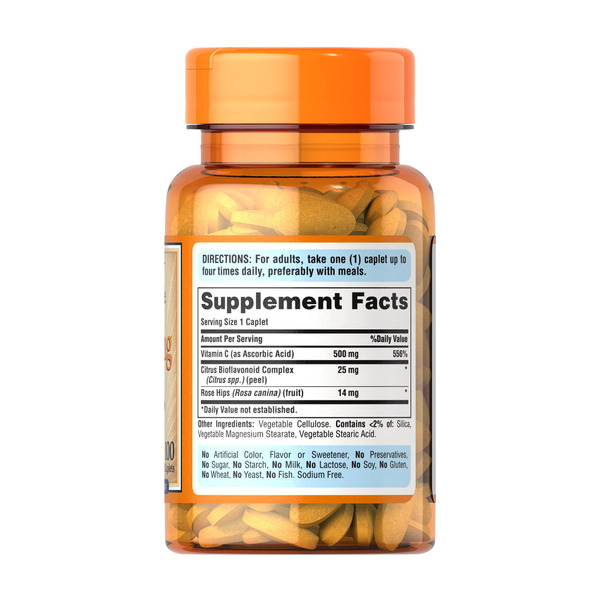 Vitamin C-500 mg with Rose Hips Time Release - 100 caps. Фото 4