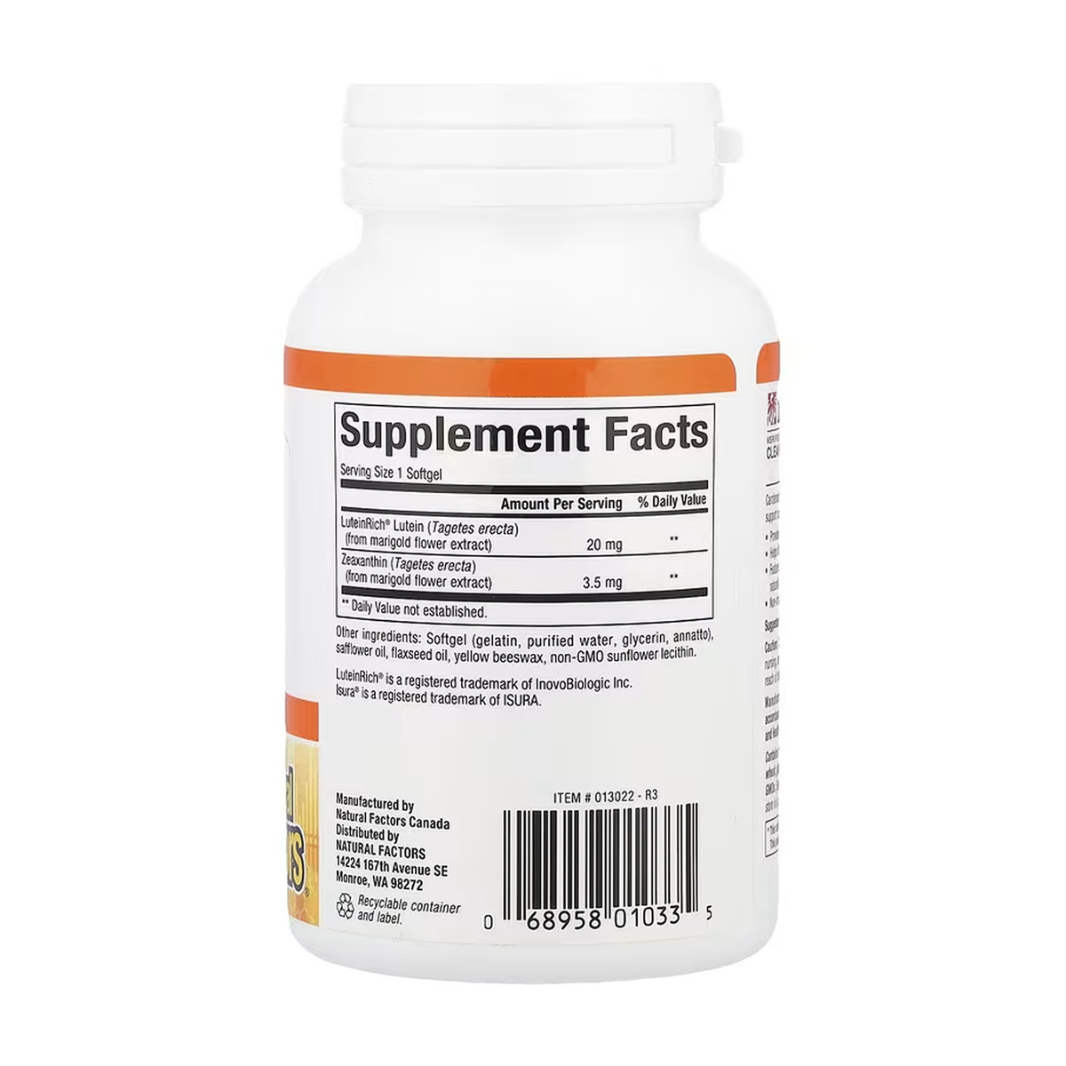 Lutein 20mg - 120 softgels. Фото 4