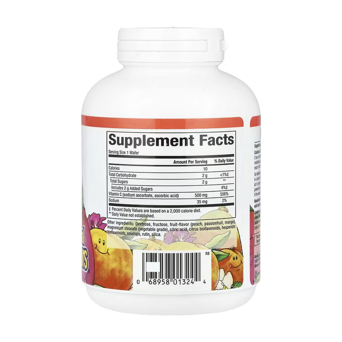 Vitamin C 500 mg - 90 Chewable Wafers Peach Passion Fruit and Mango. Фото 4