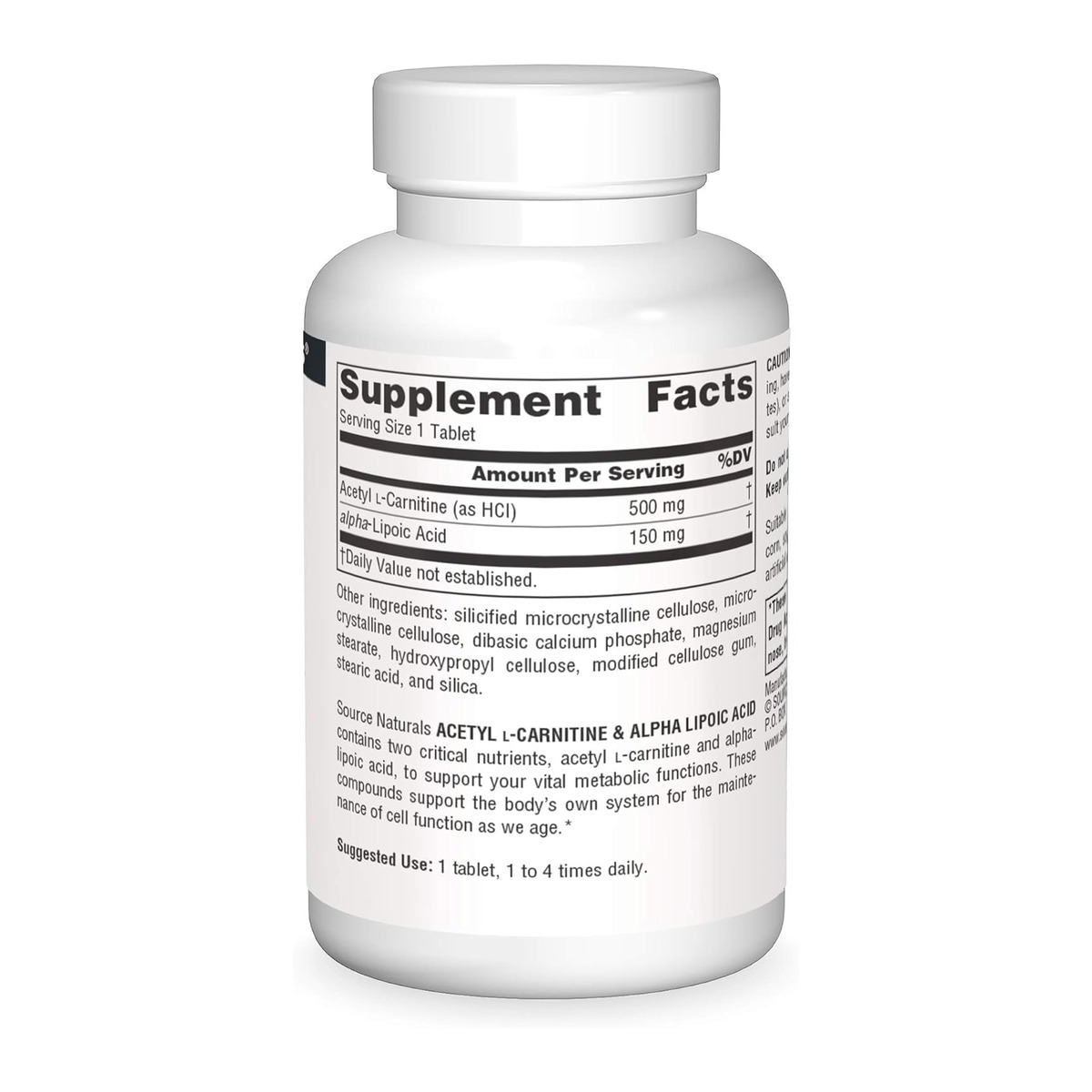 Acetyl L-Carnitine & Alpha-Lipoic Acid 650 mg - 30 tabs. Фото 4