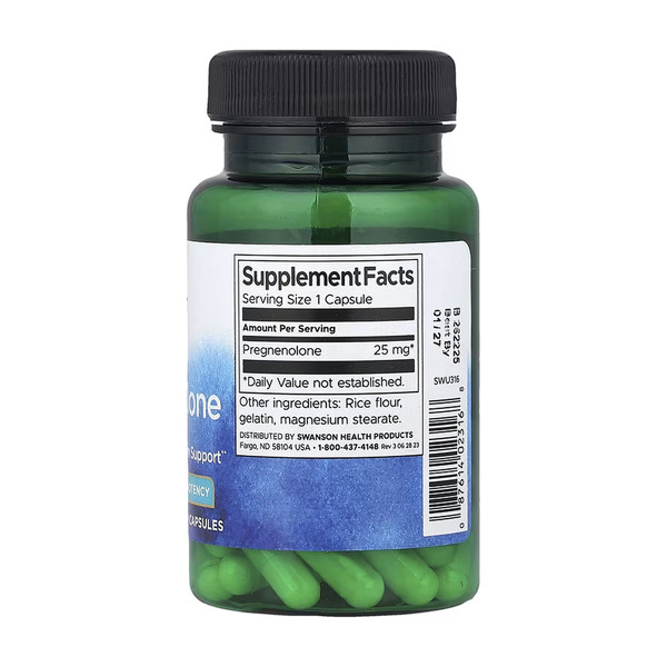 Pregnenolone High Potency 25 mg - 60 caps. Фото 2