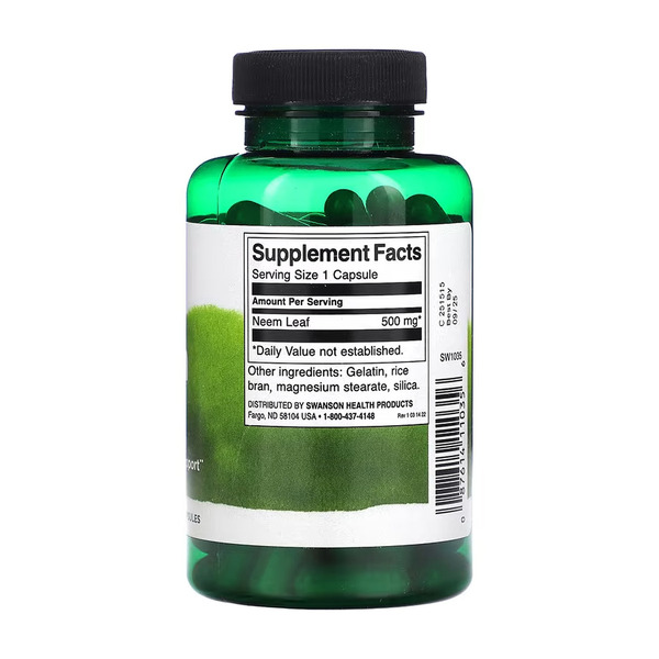 Neem Leaf 500 mg - 100 caps. Фото 4