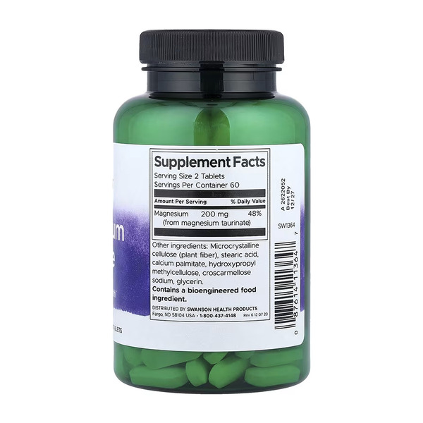 Magnesium Taurate 100 mg - 120 tabs. Фото 2