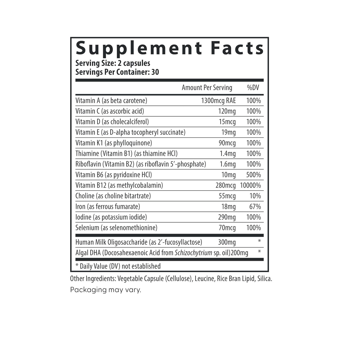 Postnatal Multivitamin Essentials with DHA - 60 caps. Фото 2