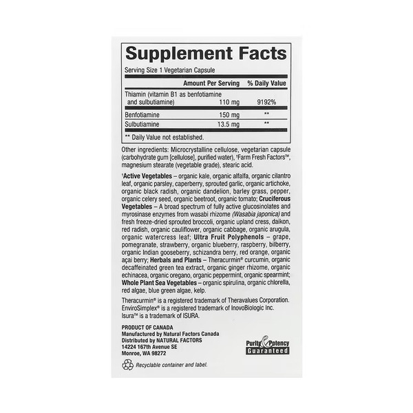BioCoenzymated Benfotiamine - 30 caps. Фото 2