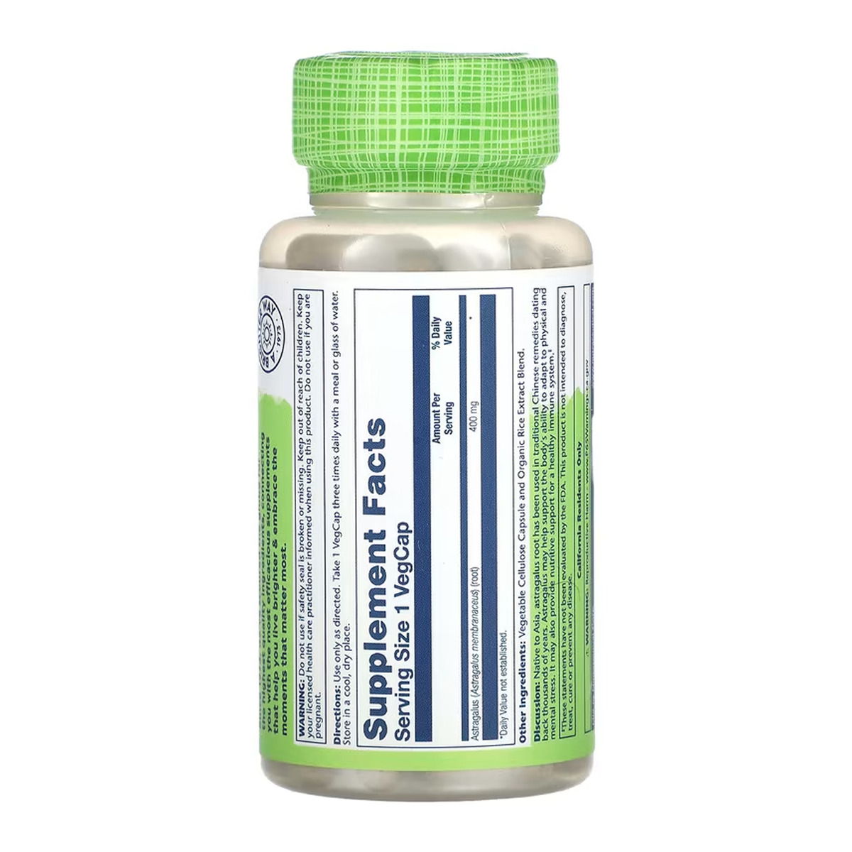 Astragalus Root 400mg - 100 vcaps. Фото 4