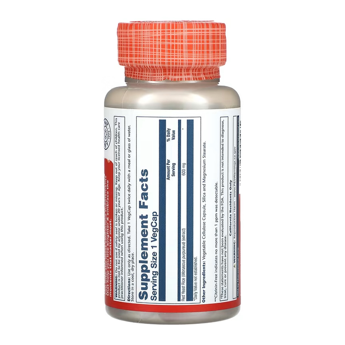 Red Yeast Rice 600mg - 45 vcaps. Фото 4