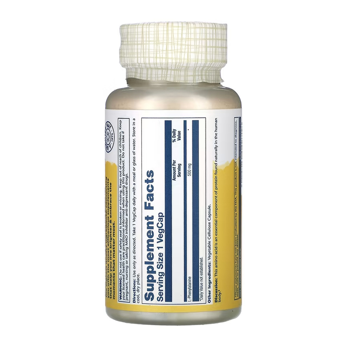 L-Phenylalanine 500mg - 60 vcaps. Фото 2