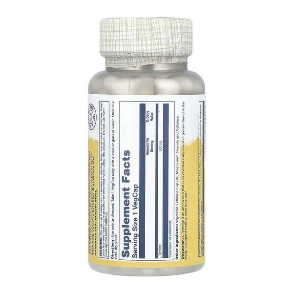 L-Tyrosine 500mg - 100 vcaps. Фото 2