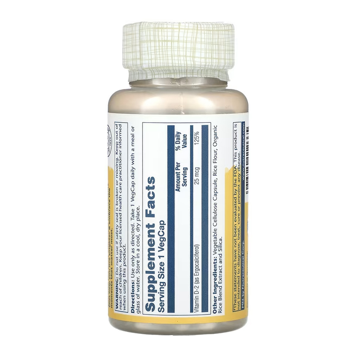 Vitamin D-2 25 mcg - 60 vcaps. Фото 2
