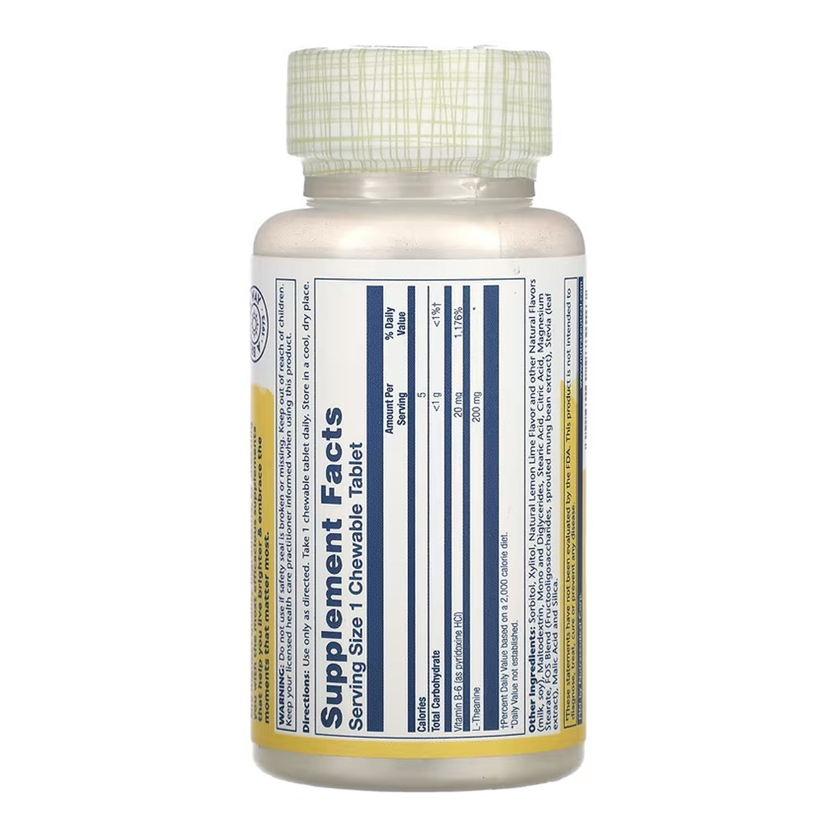 L-Theanine 200mg - 30 chewables. Фото 2