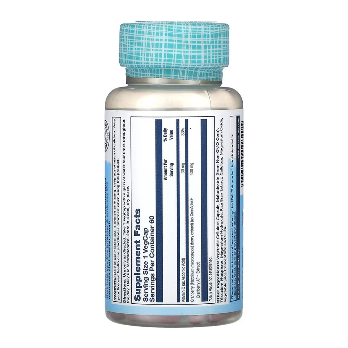 CranActin Cranberry Extract 400mg - 60 vcaps. Фото 2