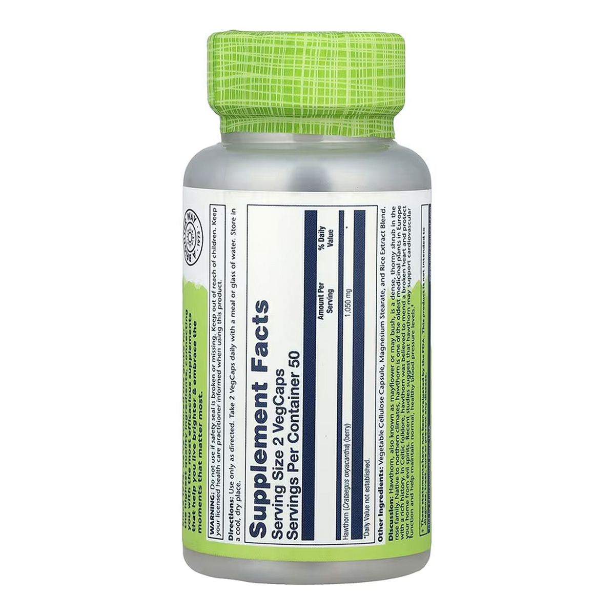 Hawthorn Berry 525mg - 100 vcaps. Фото 2