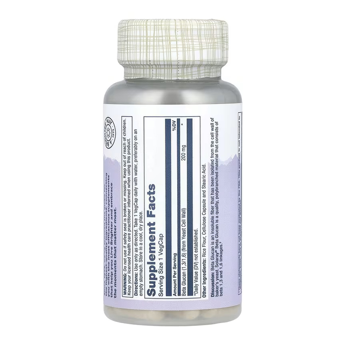 High Potency Beta Glucan 200mg - 30 vcaps. Фото 2