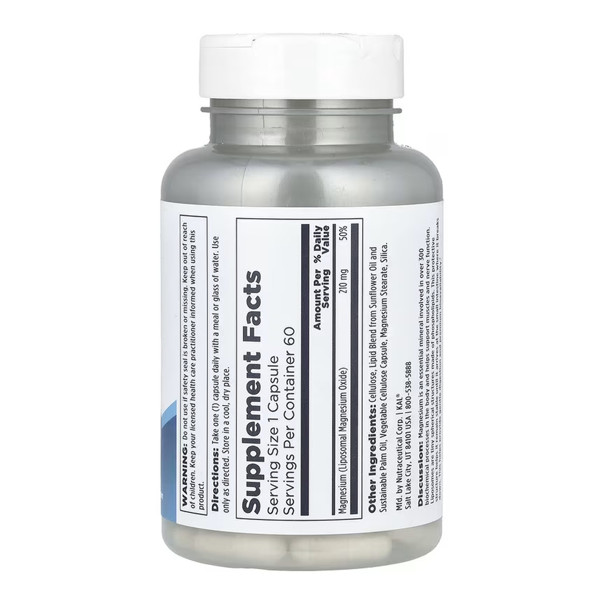 Liposomal Magnesium 210mg - 60 vcaps. Фото 2