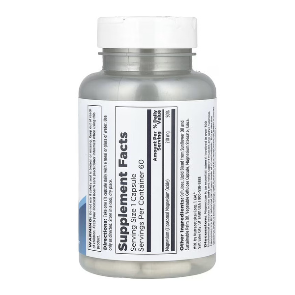 Liposomal Magnesium 210mg - 60 vcaps. Фото 2