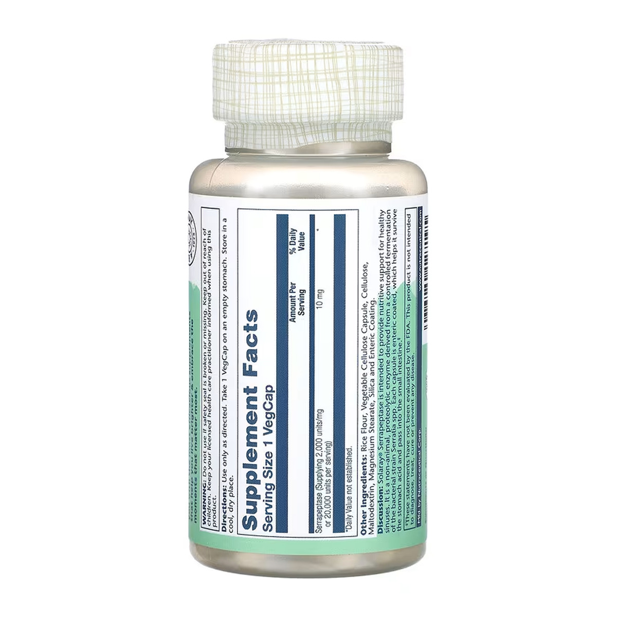Serrapeptase 10mg - 90 vcaps. Фото 2